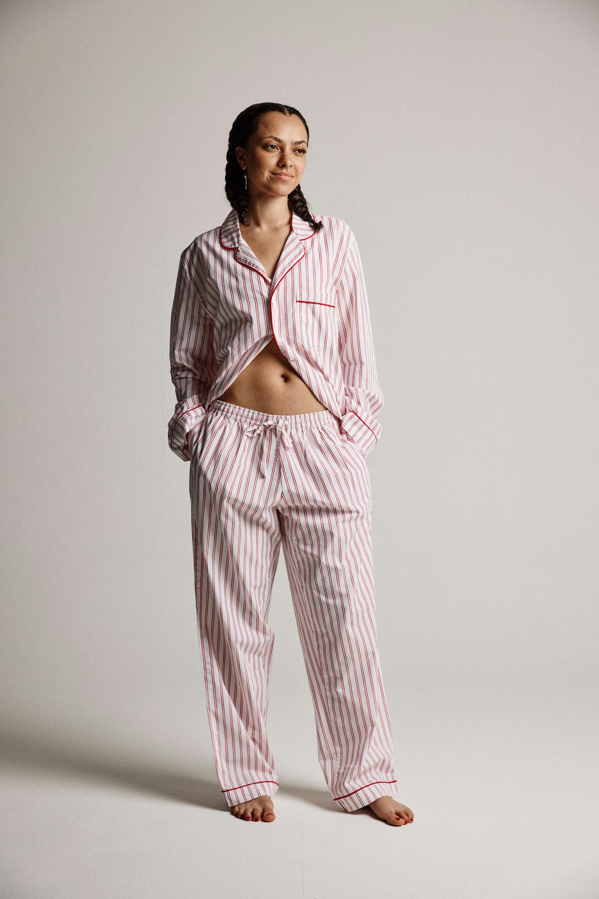 Adult Lollipop Red Stripe PJ Set