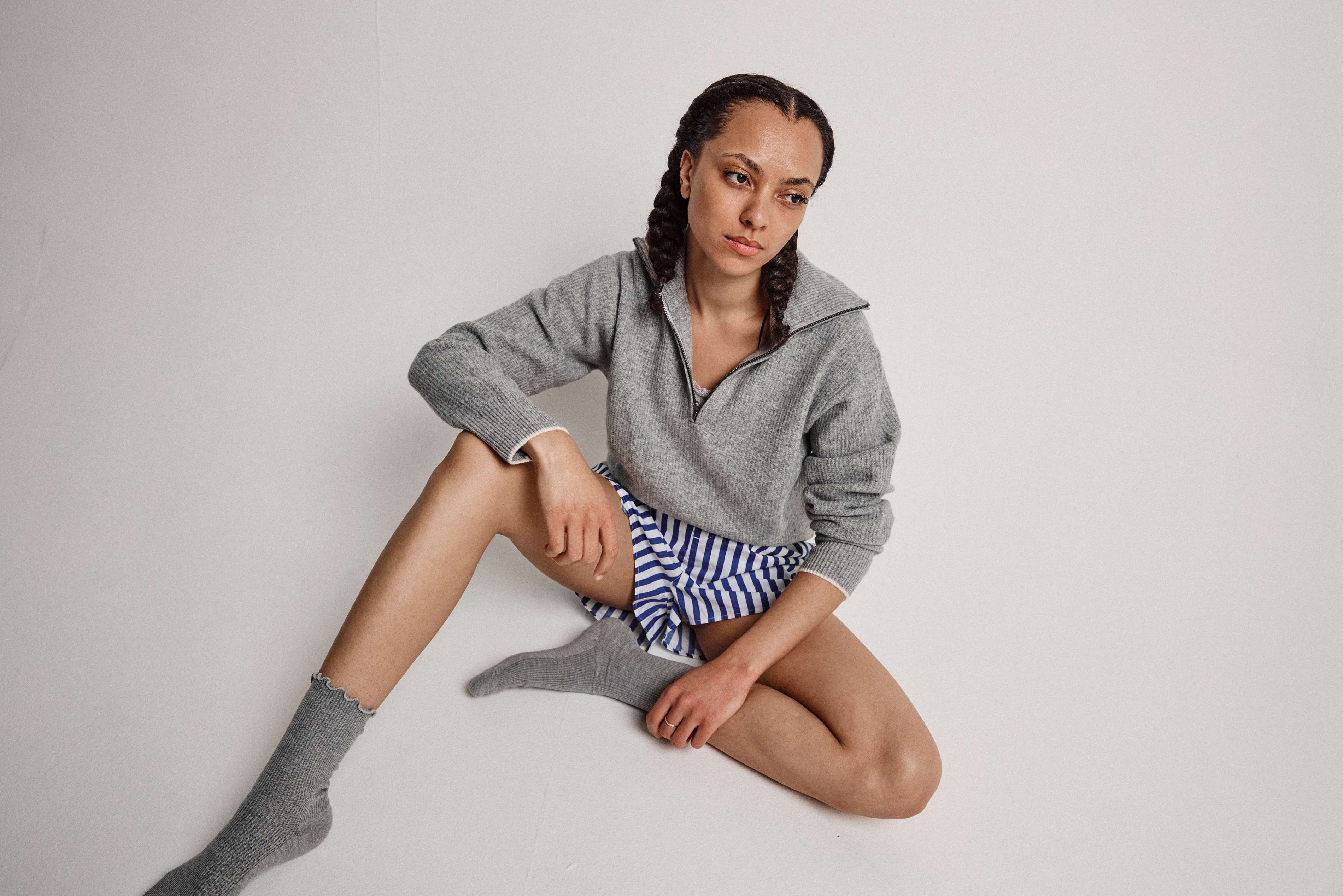 Women Nautical Navy Wide Stripe Boxer