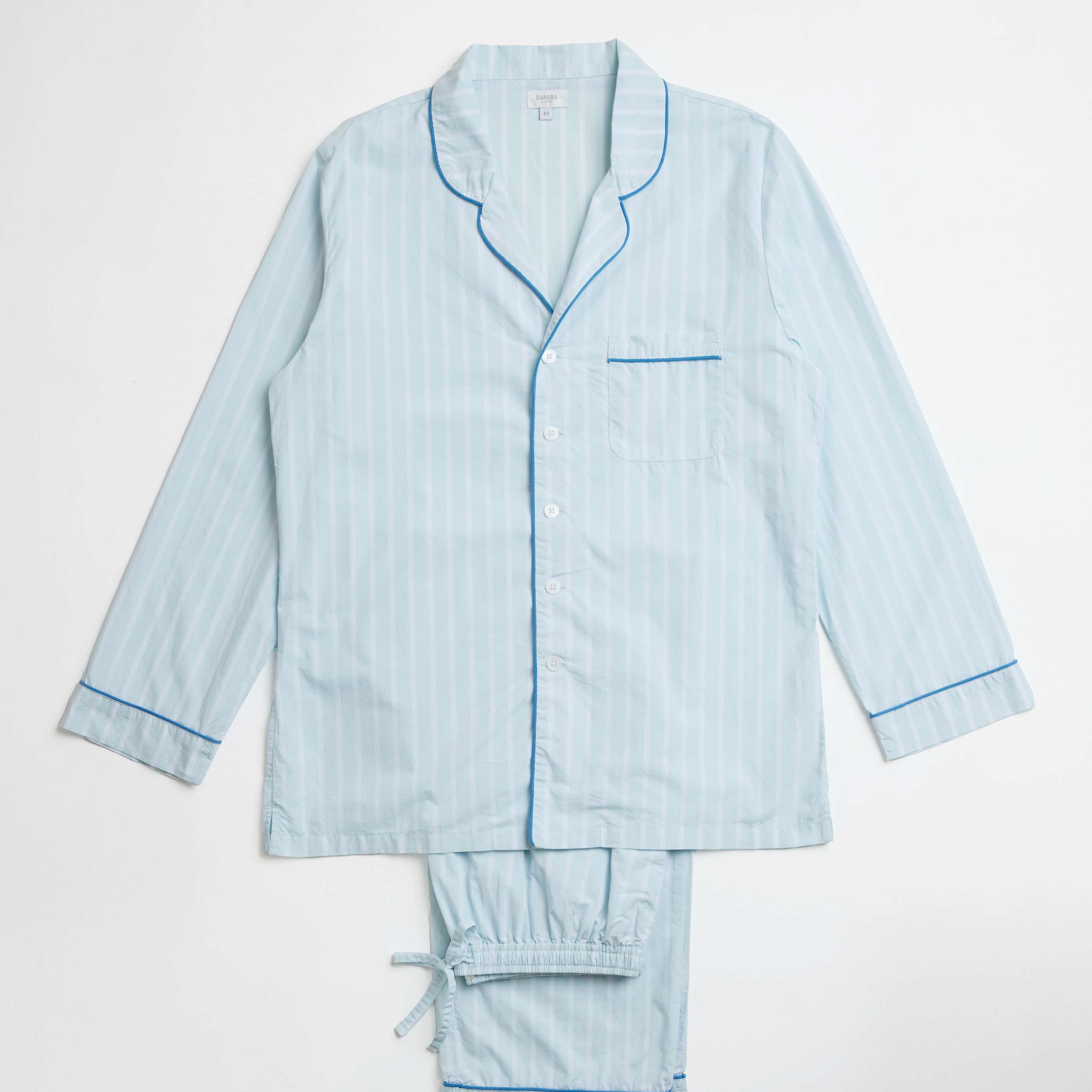 Adult Icy Blue Stripe PJ Set