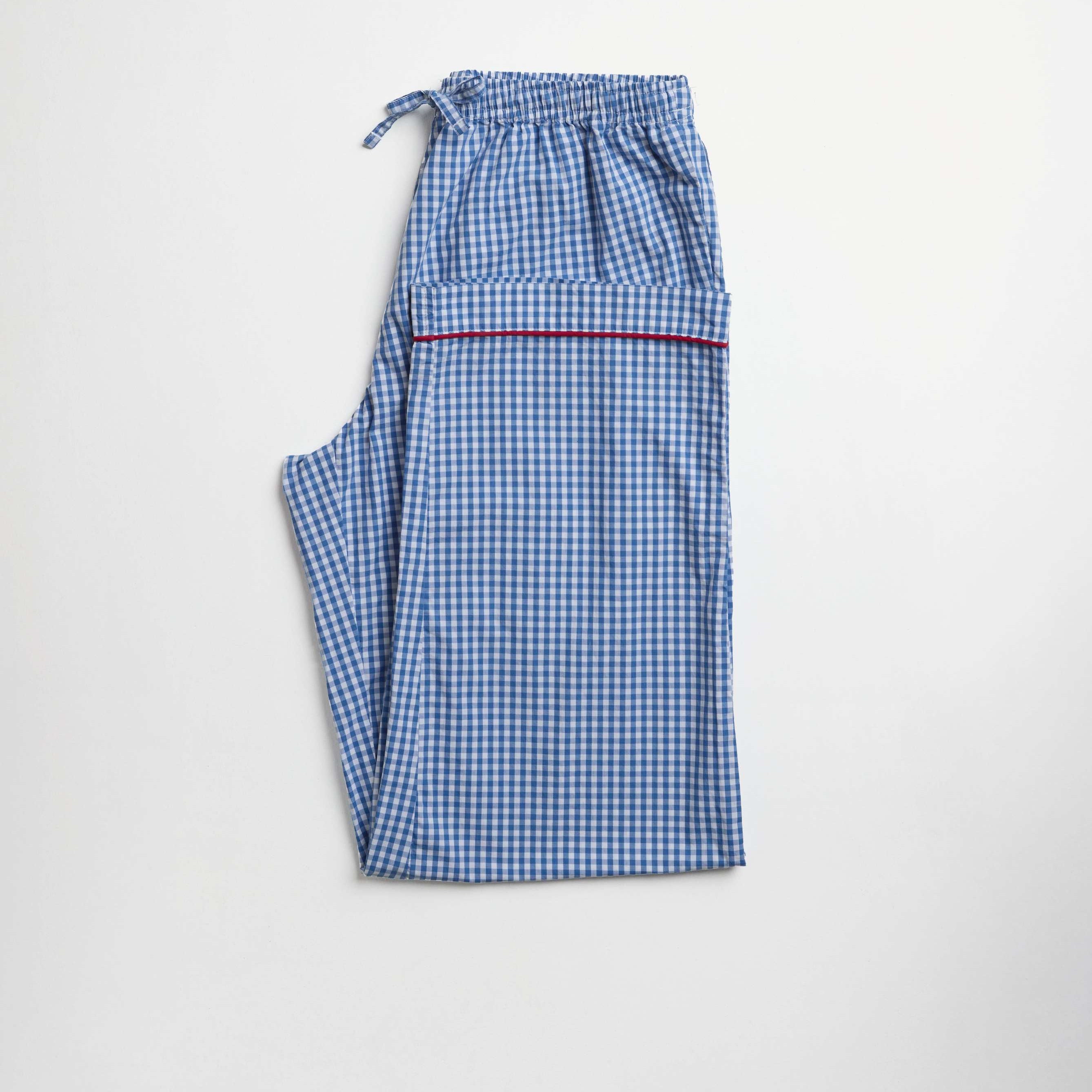 Adult Navy Gingham PJ Bottoms