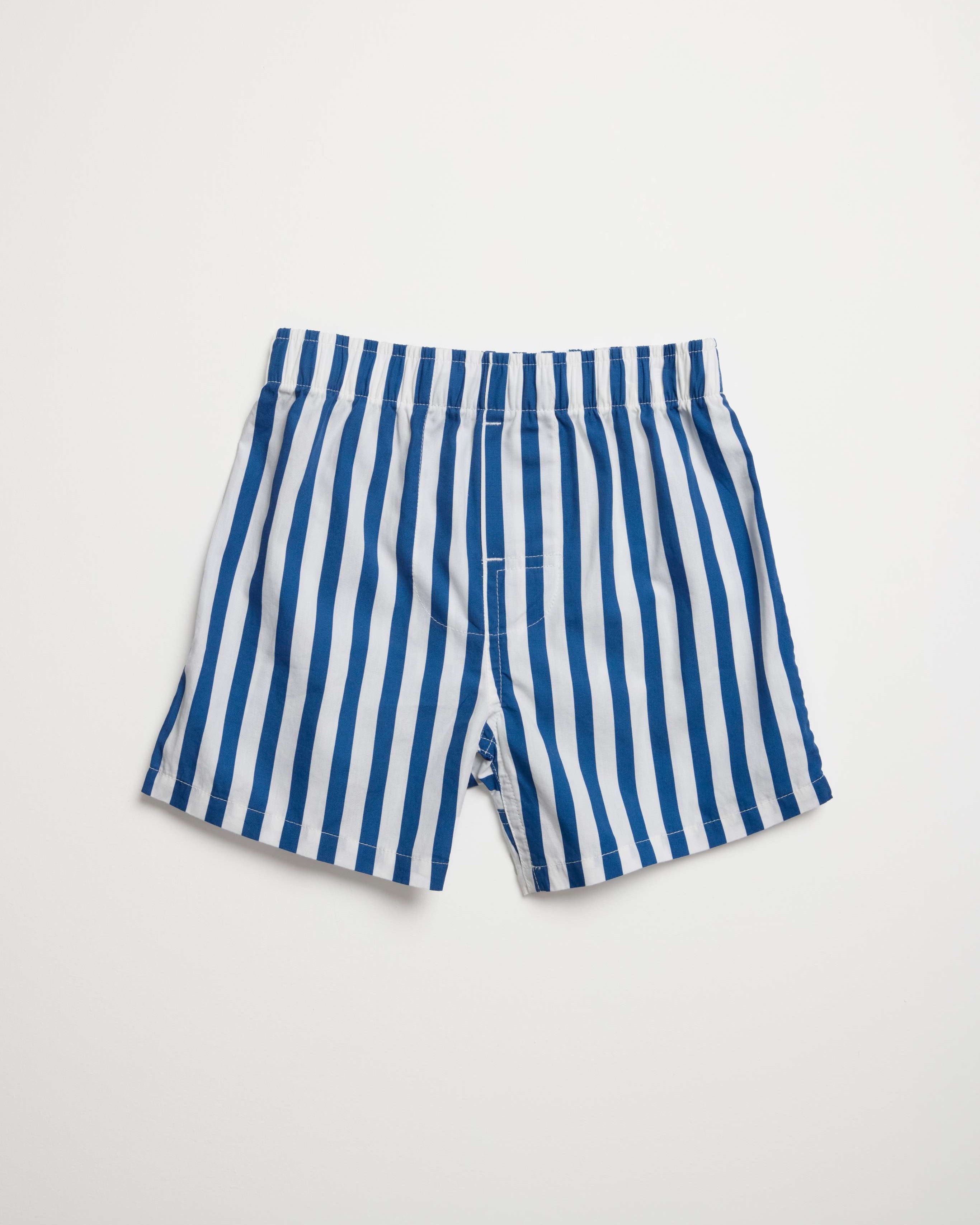 Kids Nautical Navy Wide Stripe Boxers