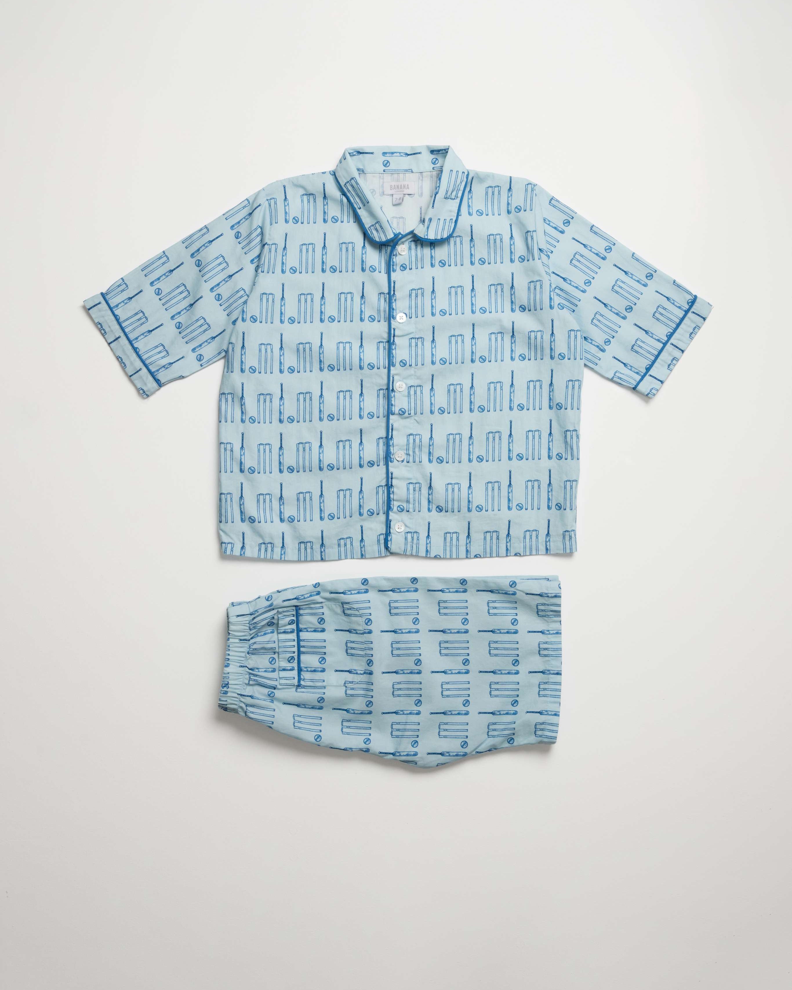 Kids Cricket Test Time PJ Short Set