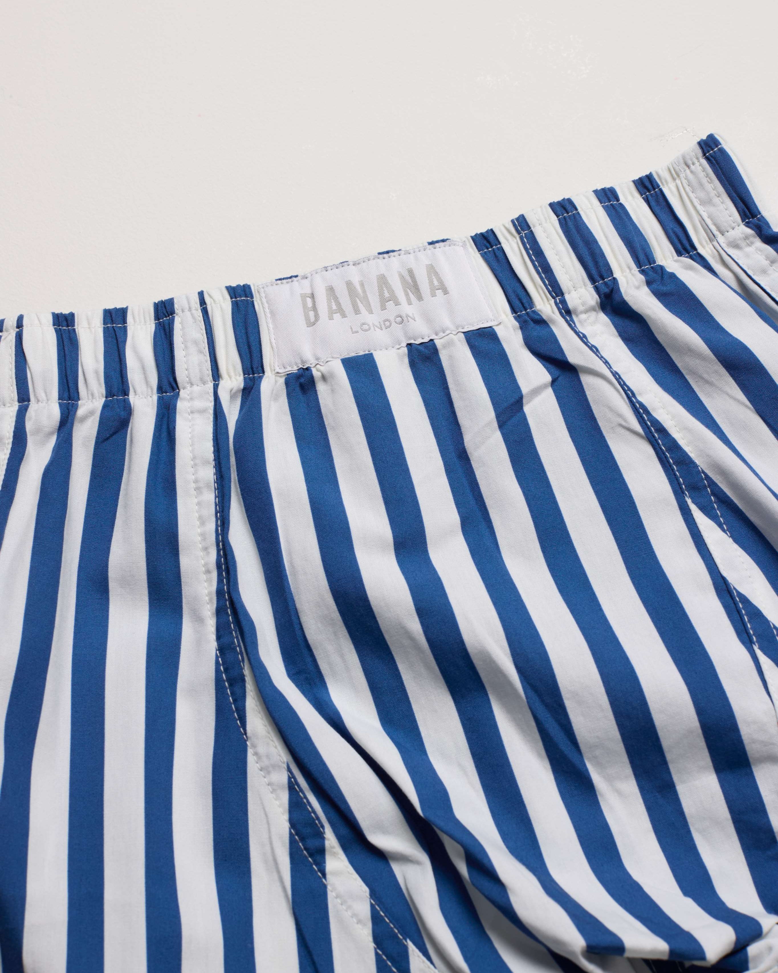 Kids Nautical Navy Wide Stripe Boxers