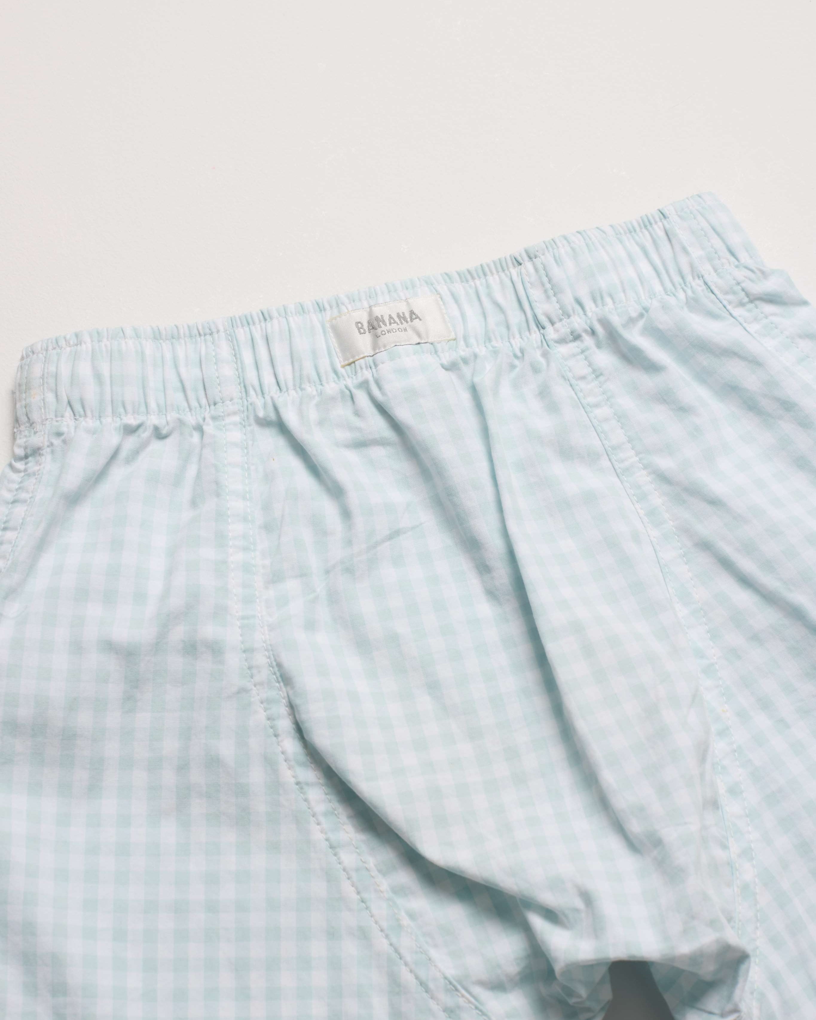 Kids Pale Blue Gingham Boxers