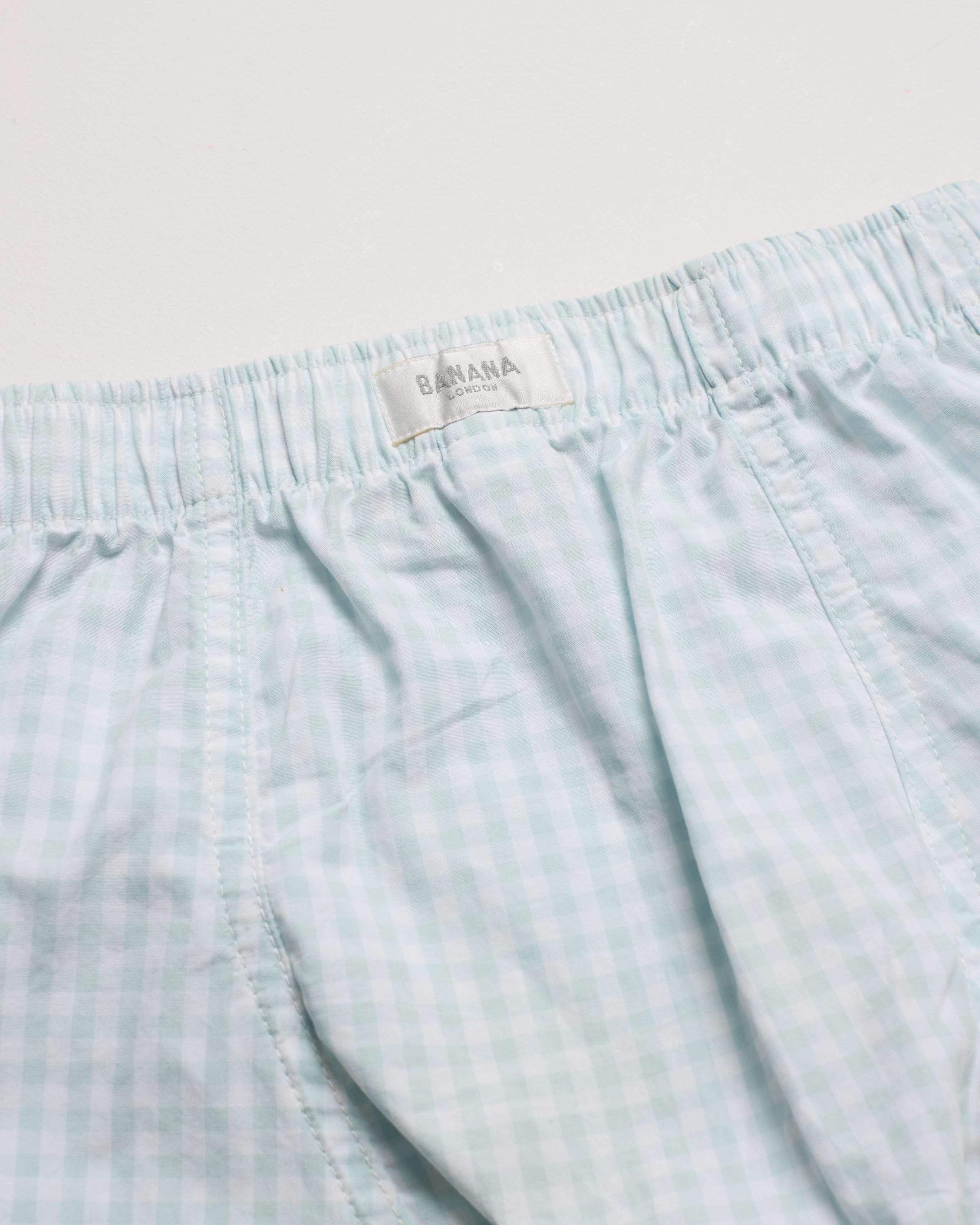 Kids Pale Blue Gingham Boxers