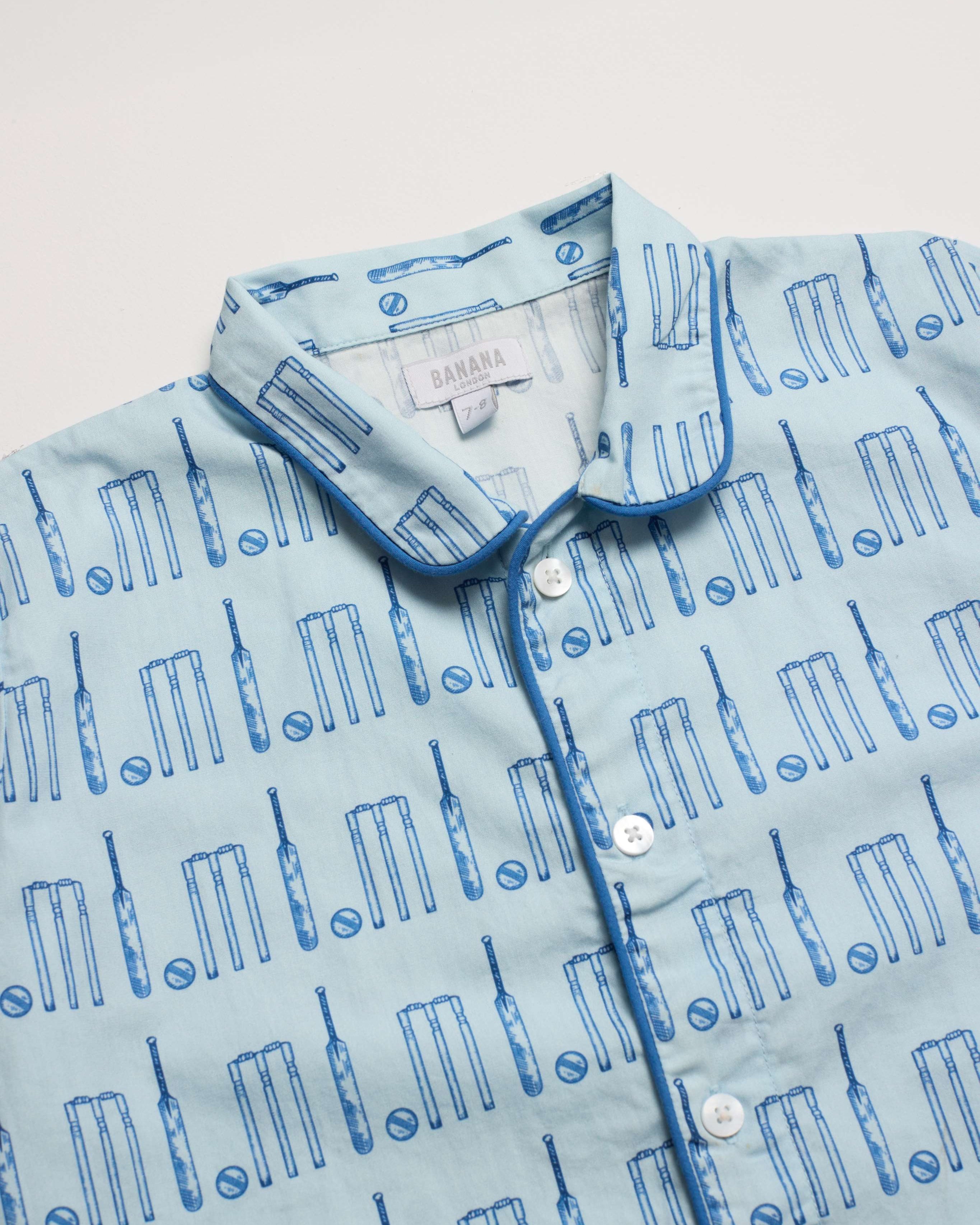 Kids Cricket Test Time PJ Short Set