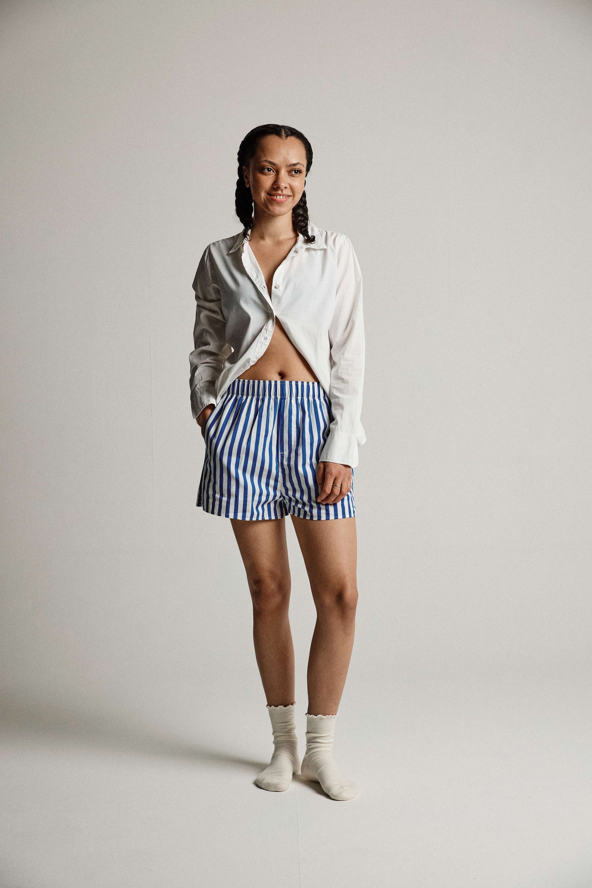 Nautical Navy Wide Stripe Boxer