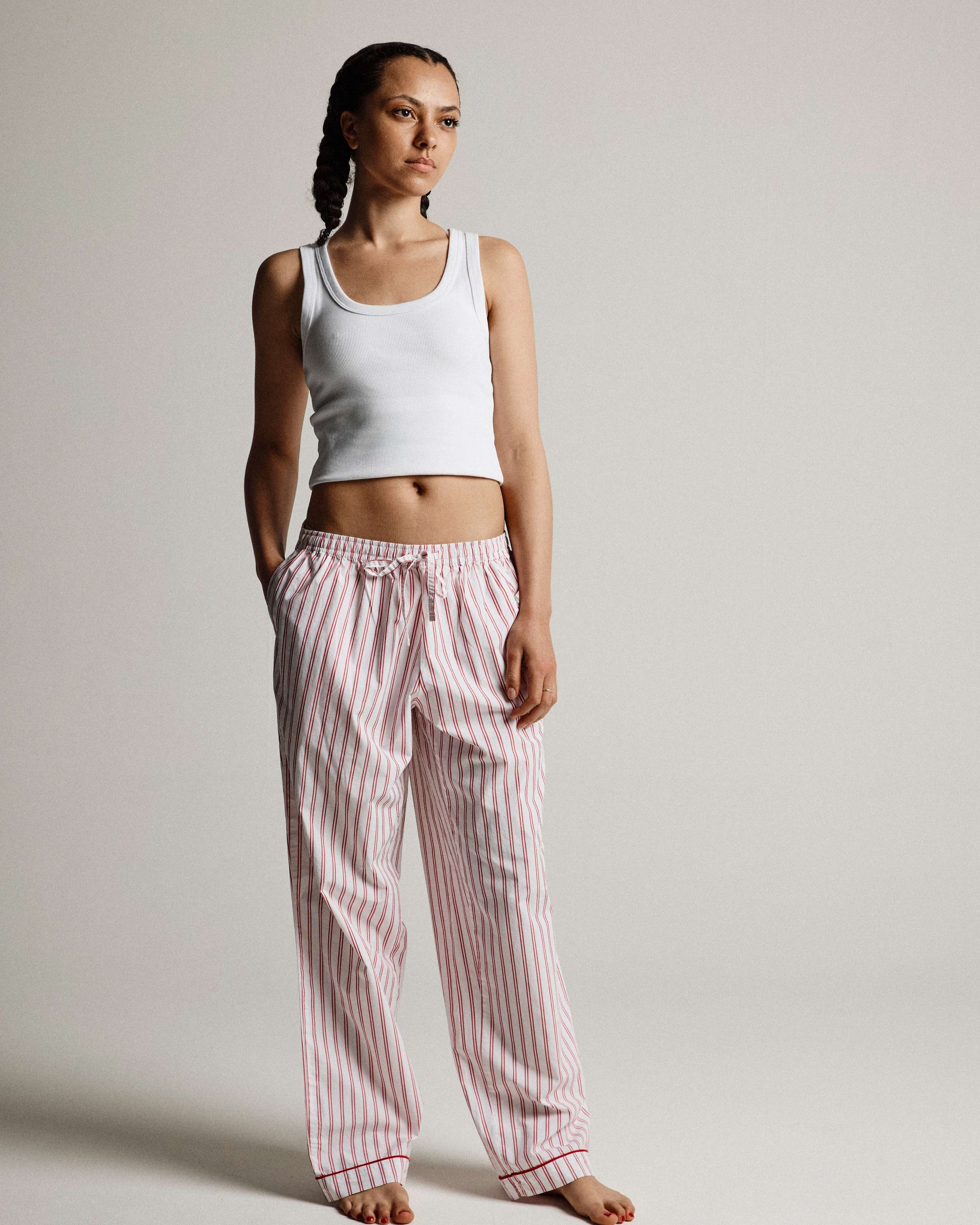 Adult Lollipop Red Stripe PJ Bottoms
