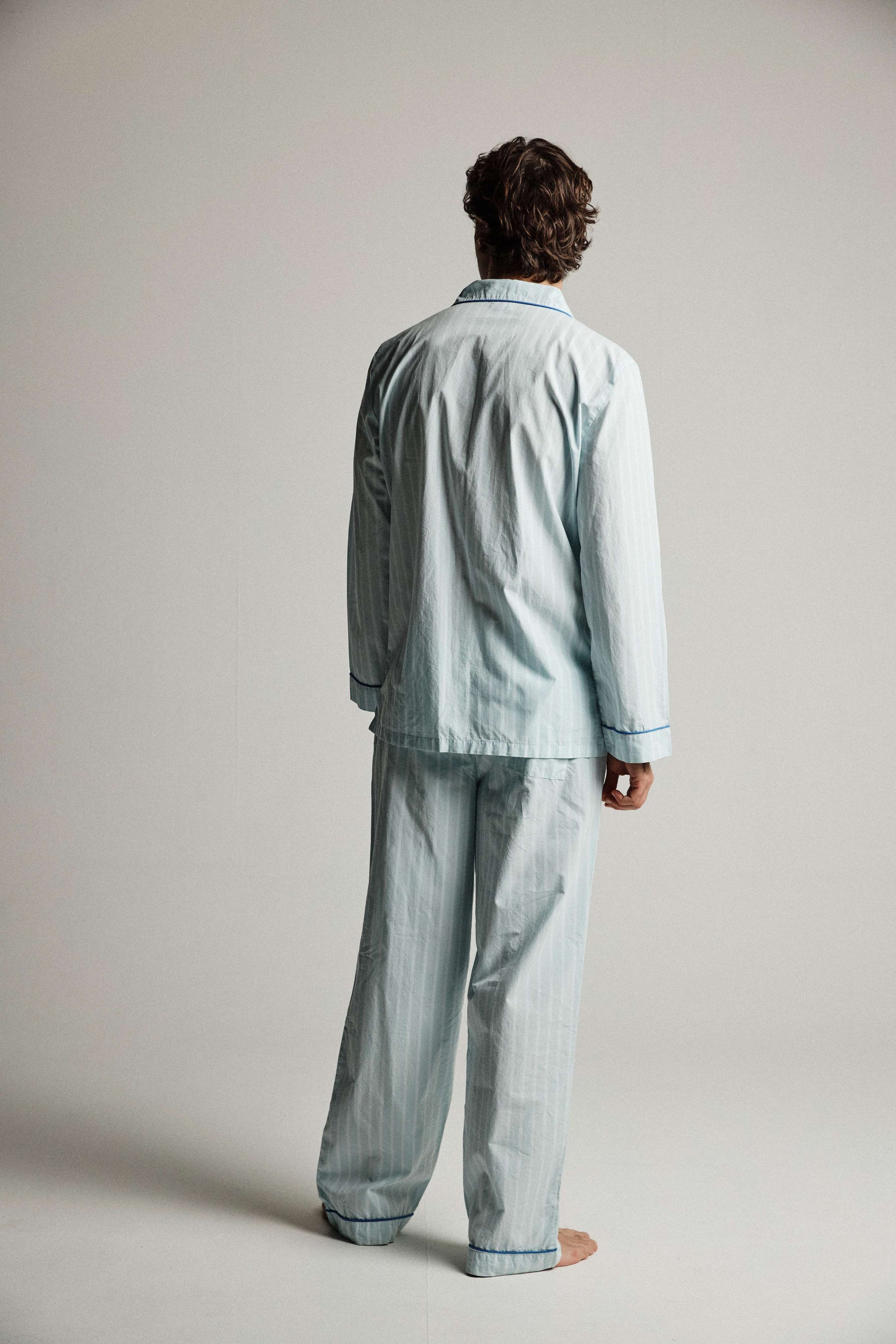 Icy Blue Stripe Adult PJ Set