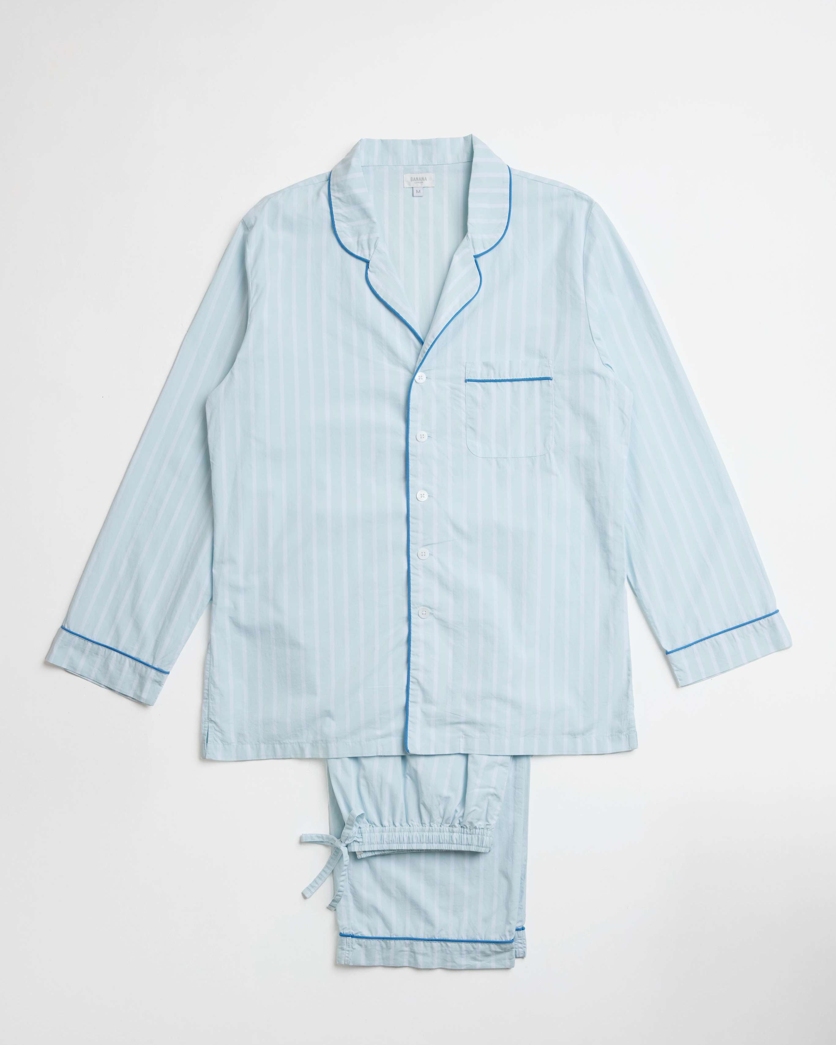 Icy Blue Stripe Adult PJ Set