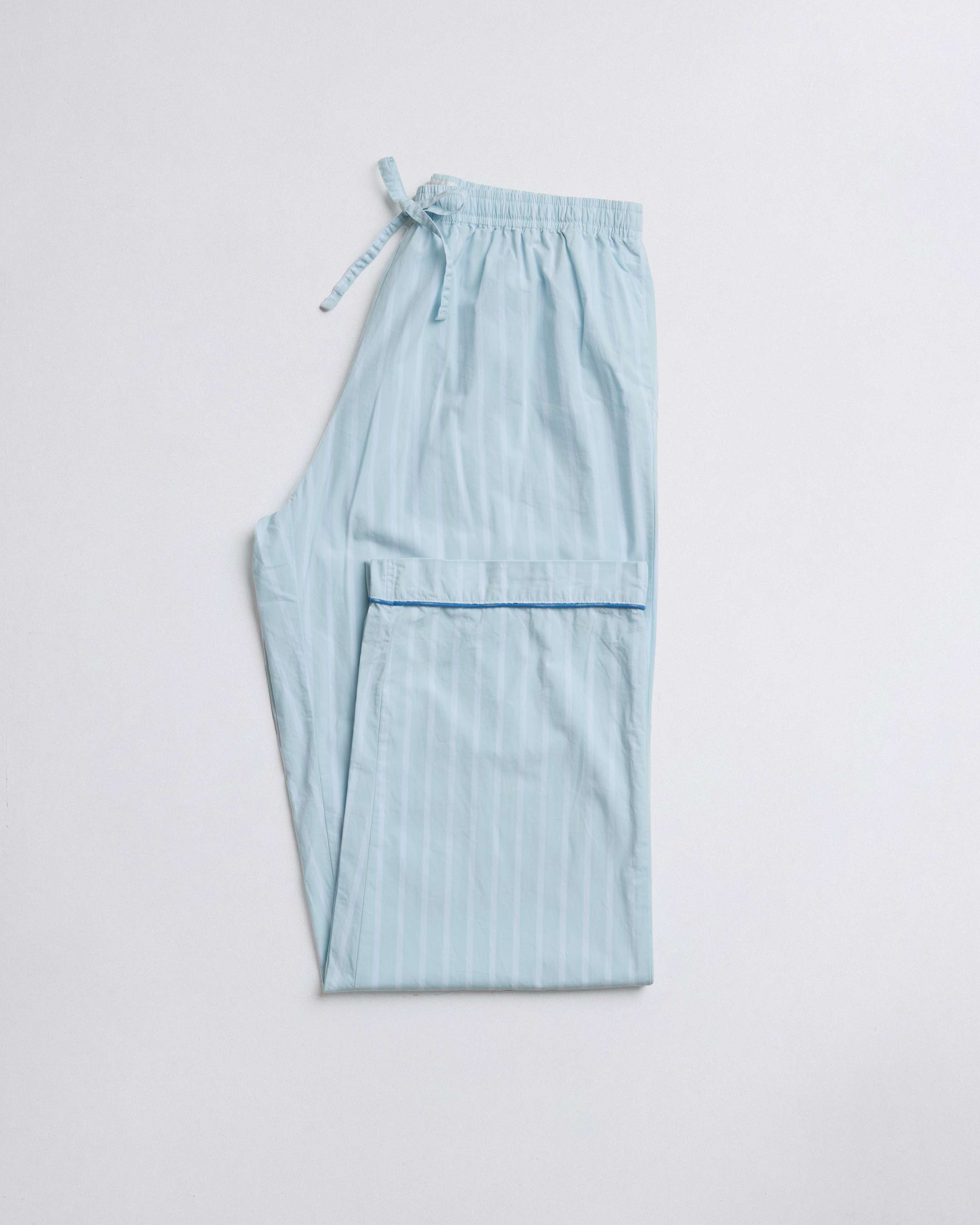 Icy Blue Stripe Adult PJ Bottoms