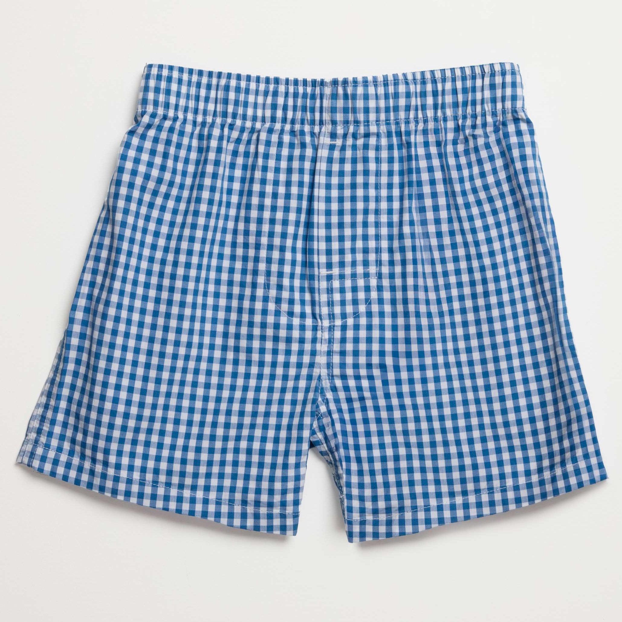 Kids Navy Blue Gingham Boxer