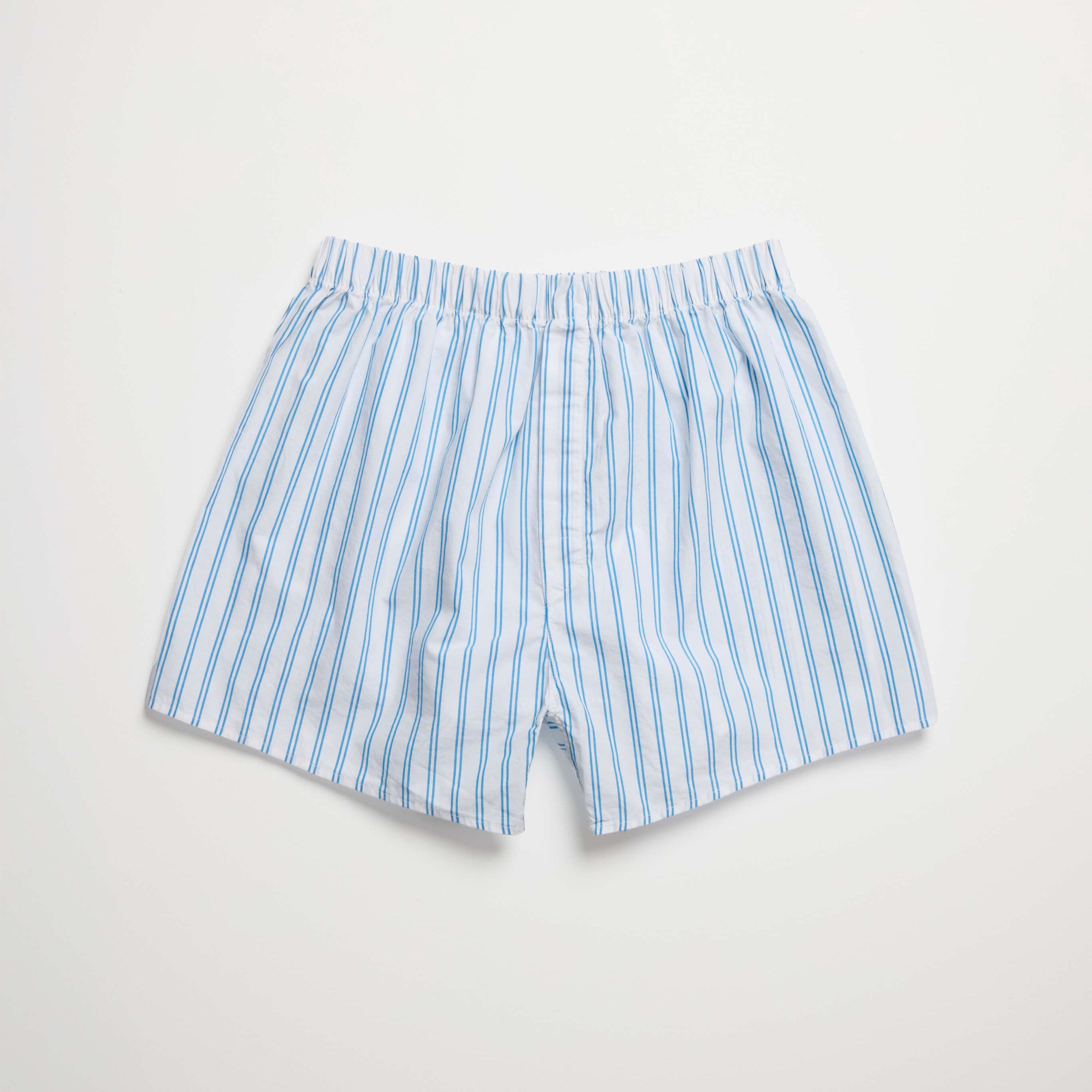 Men Blue French Stripe Boxer