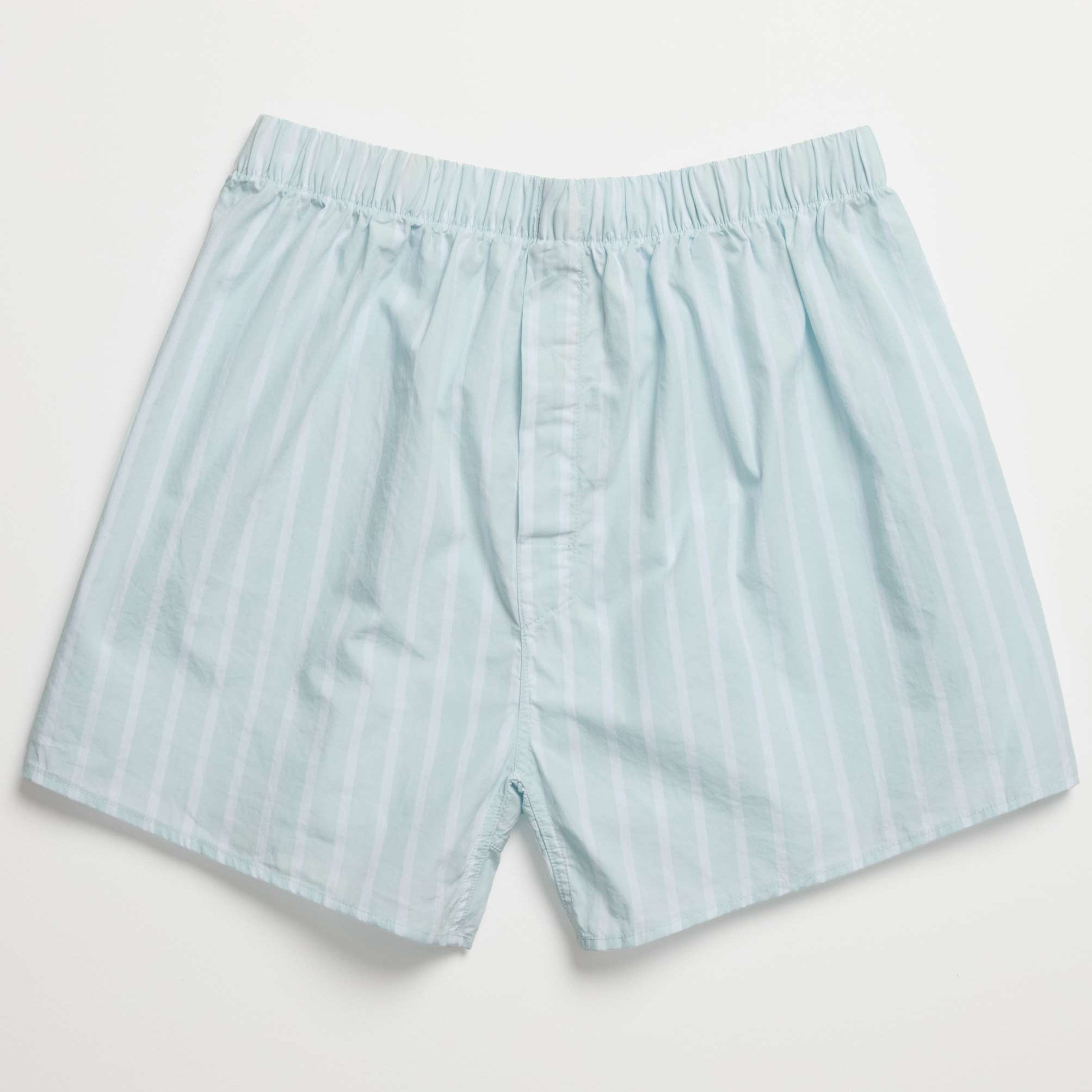 Men Icy Blue Stripe Boxer