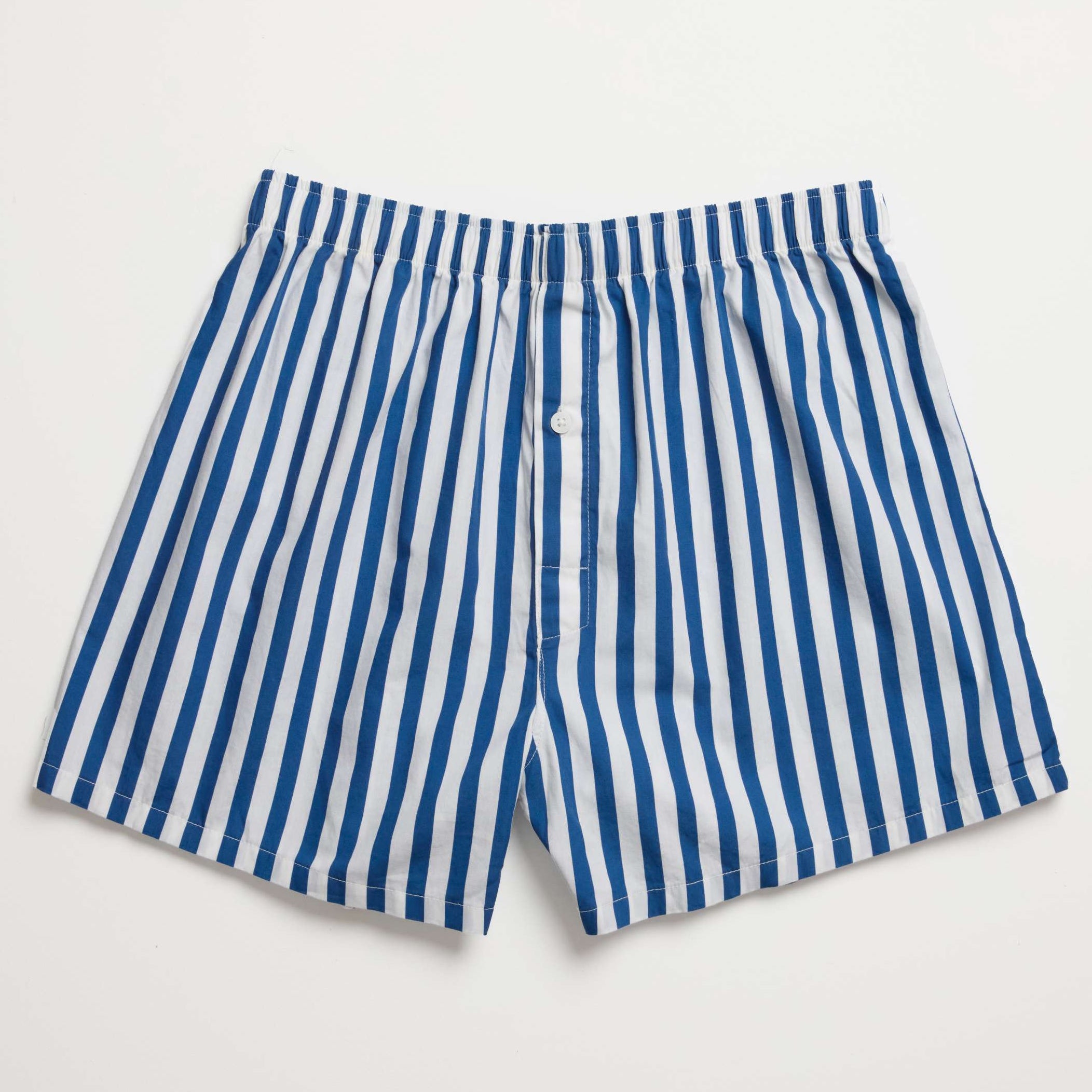 Men Nautical Navy Wide Stripe Boxer