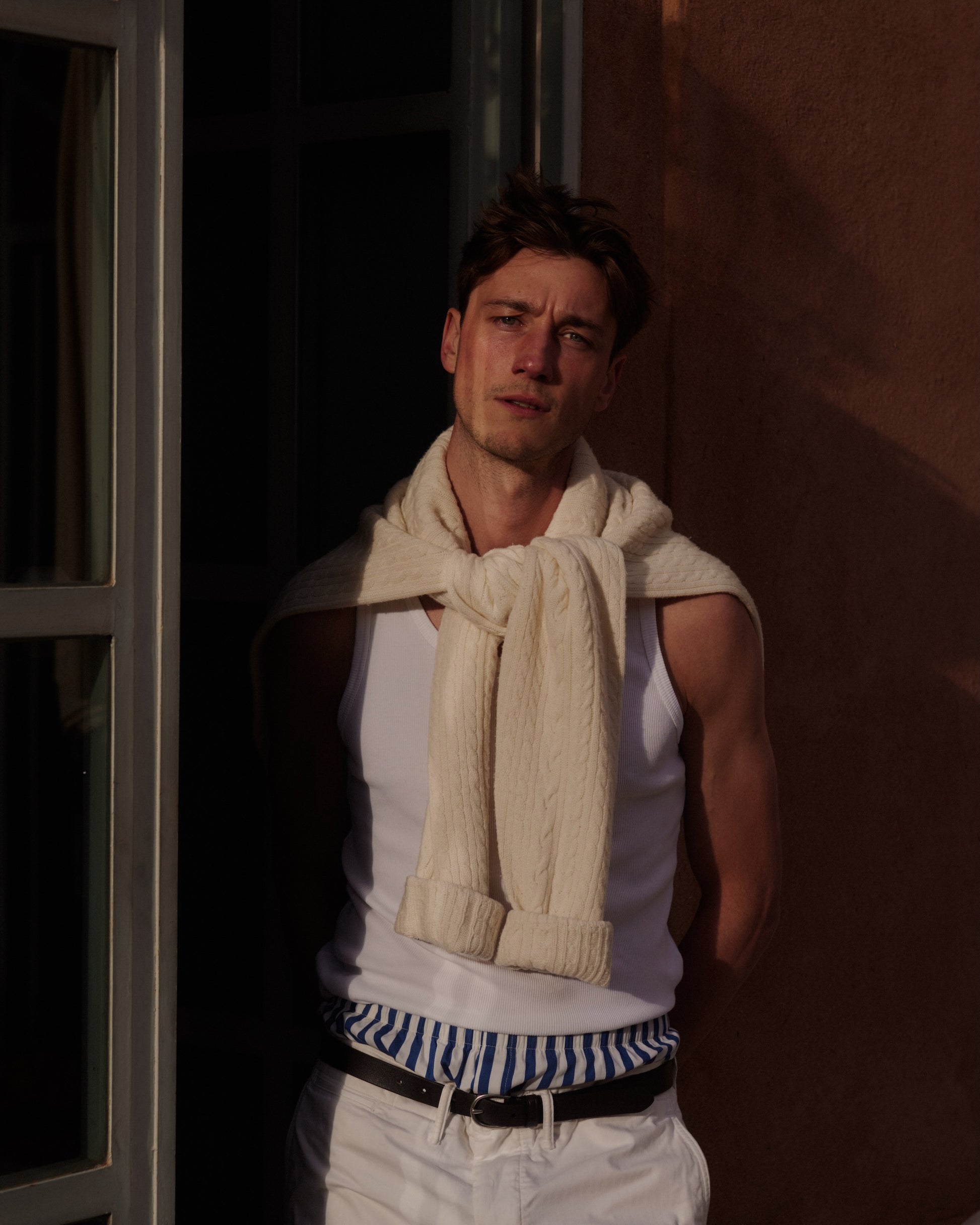 Men Nautical Navy Wide Stripe Boxer