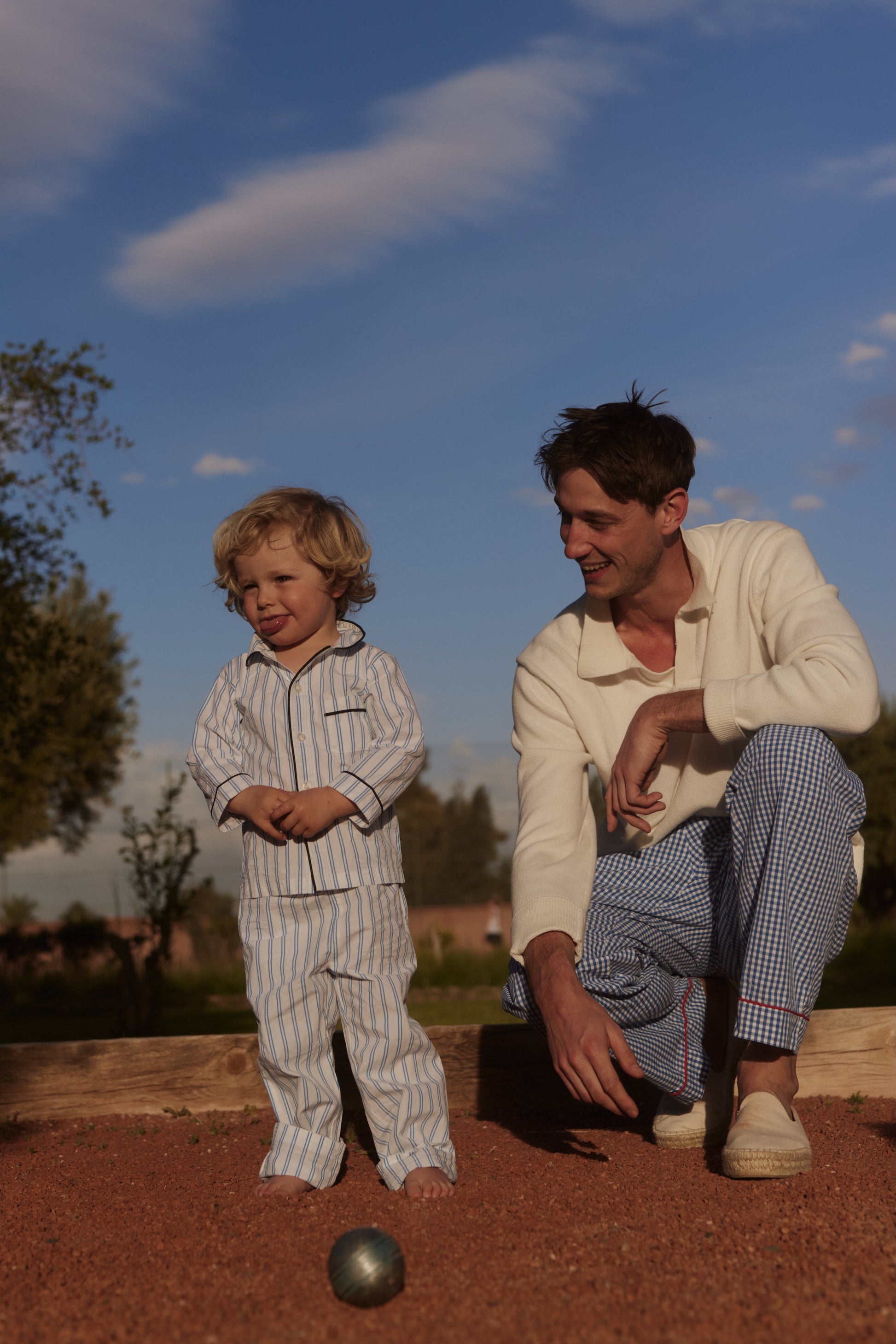 Adult Navy Gingham PJ Bottoms