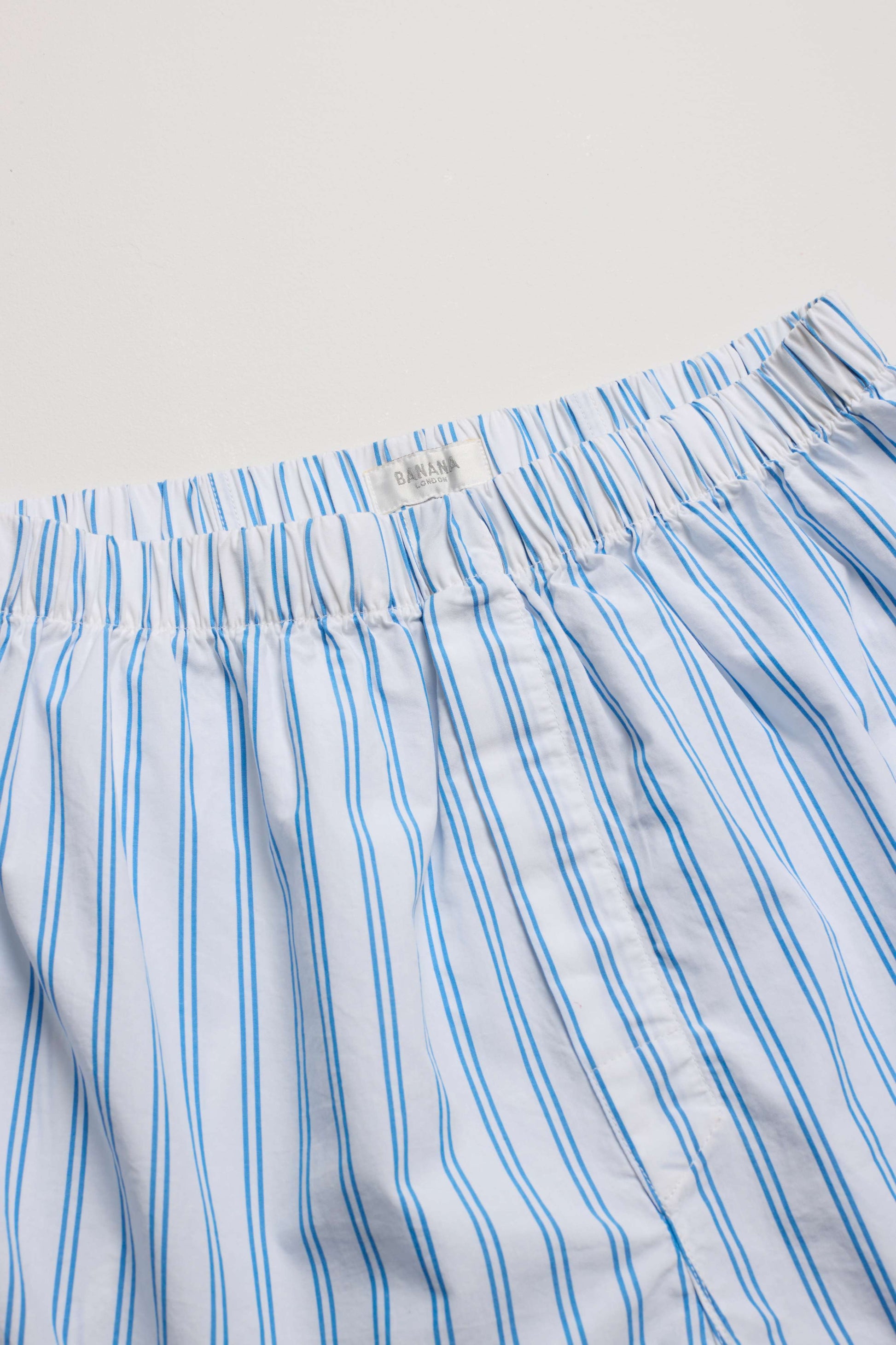 Men Blue French Stripe Boxer
