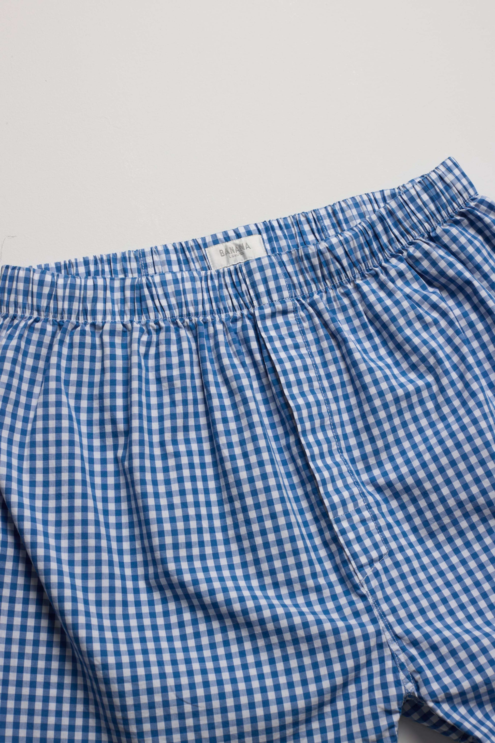 Navy Blue Gingham Boxer