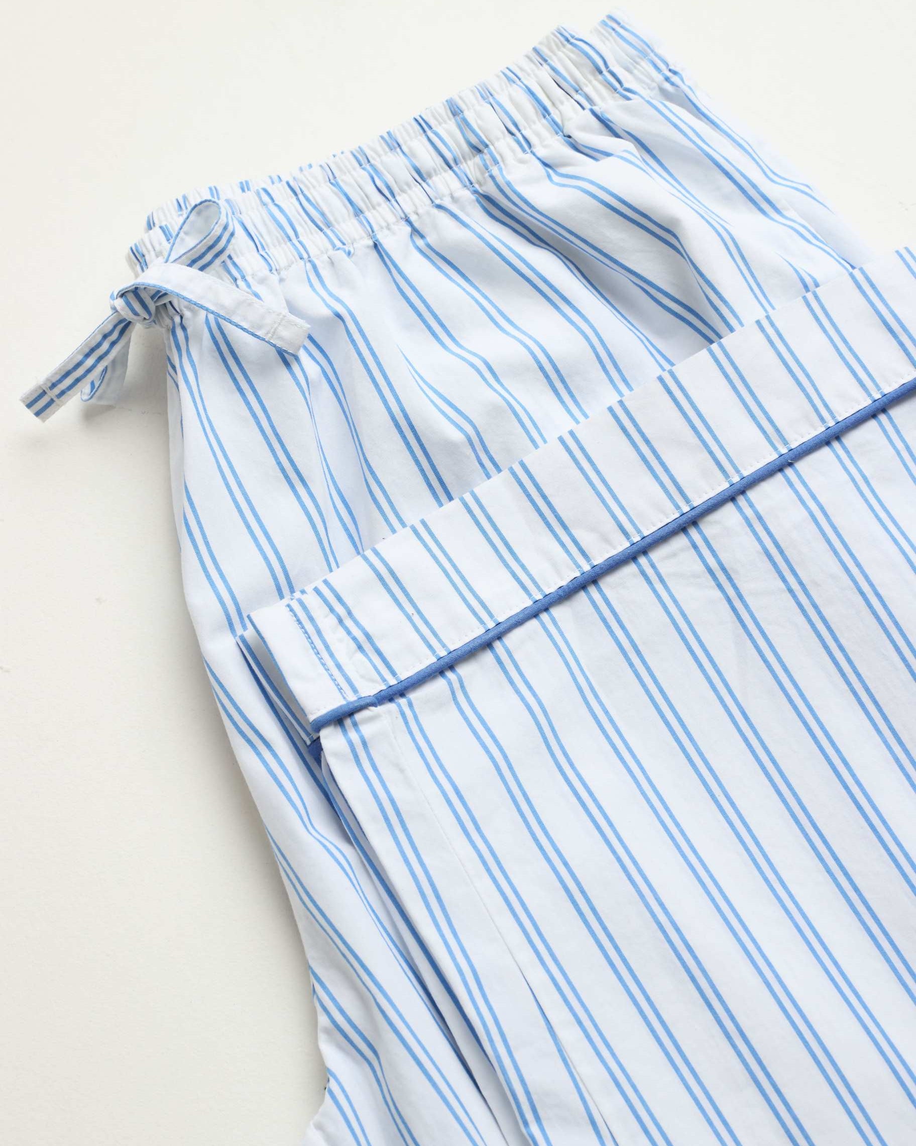 Blue French Stripe Adult PJ Bottoms
