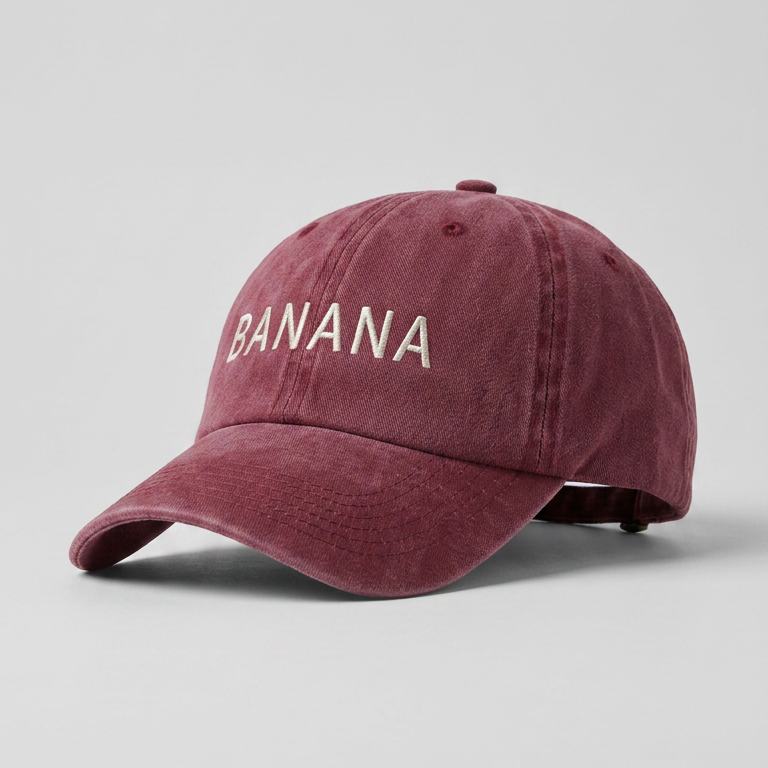 Banana Burgundy Adult Cap