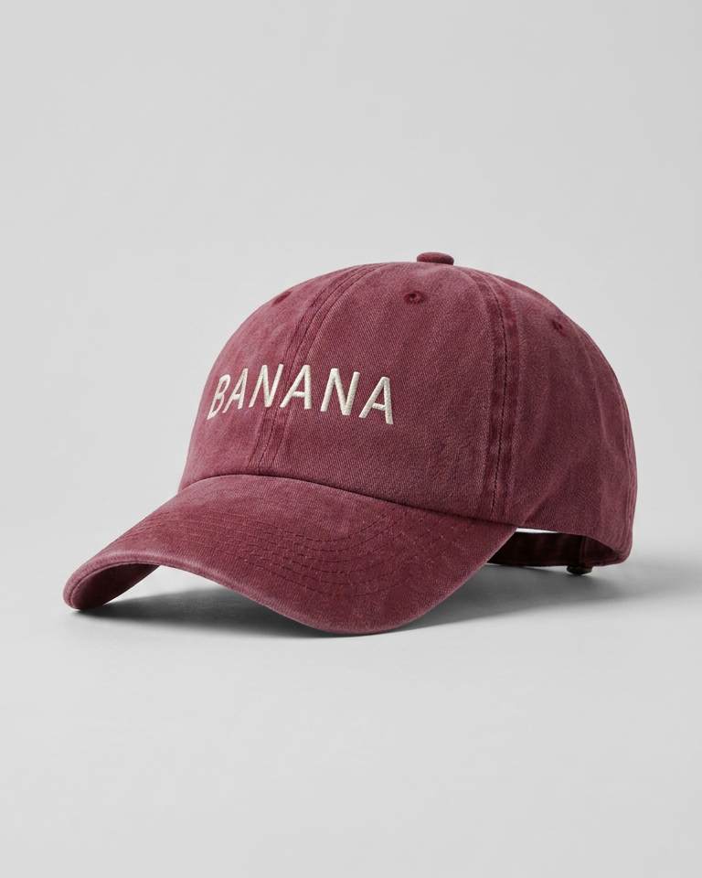 Banana Burgundy Adult Cap