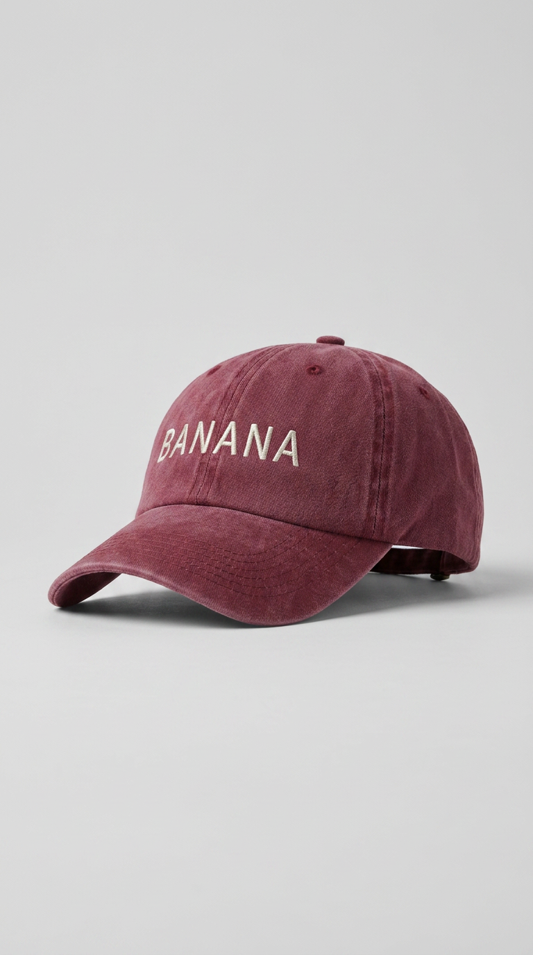 Banana Burgundy Adult Cap